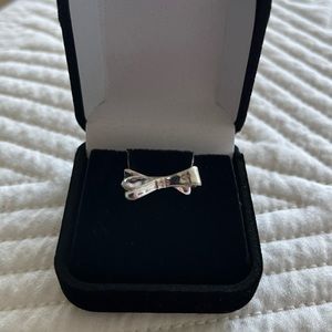 kate spade silver bow ring, size 6